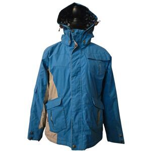 Ride Snowboards Women's Large Turquoise Coat Jacket Ski Removable Hood Winter